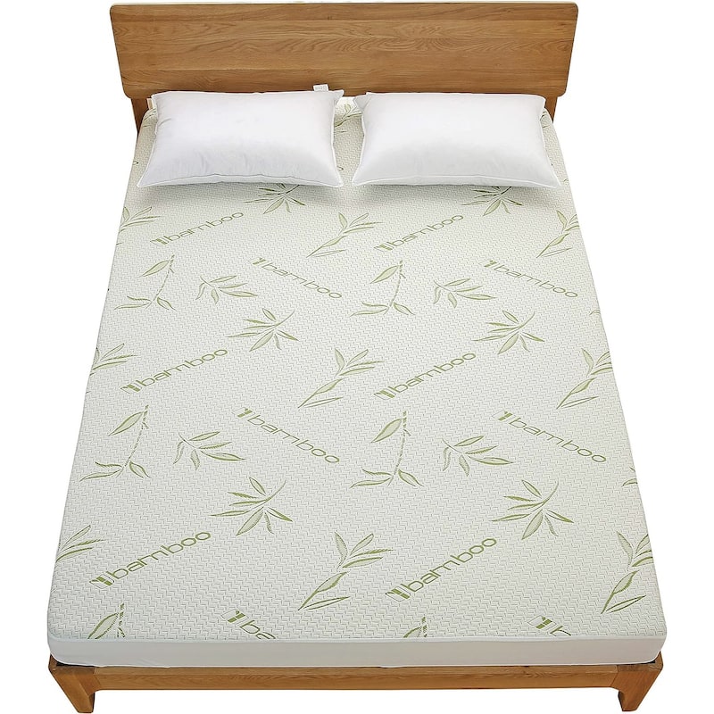 King Size Jacquard Quilted Bamboo Mattress Pad Fitted Elastic Cover